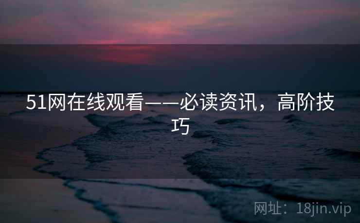 51网在线观看——必读资讯，高阶技巧
