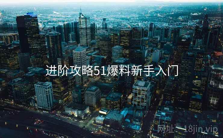 进阶攻略51爆料新手入门