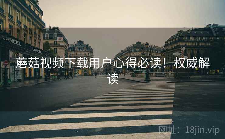 蘑菇视频下载用户心得必读！权威解读
