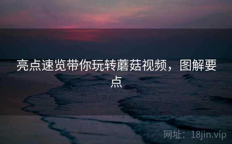 亮点速览带你玩转蘑菇视频，图解要点