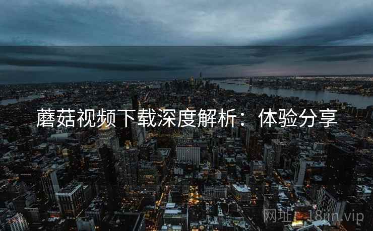 蘑菇视频下载深度解析：体验分享